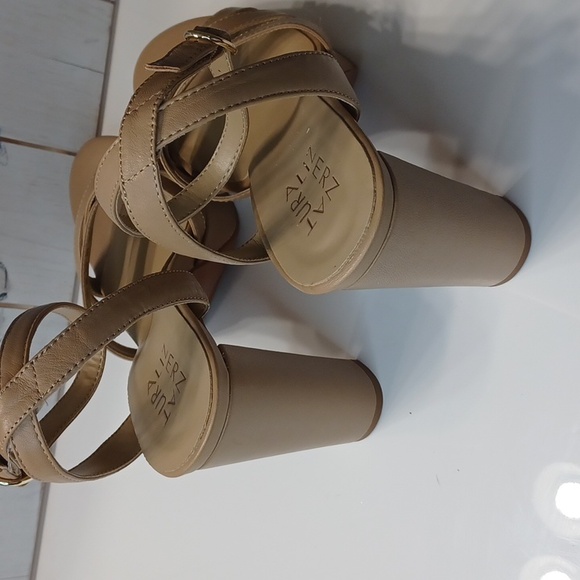 Naturalizer the Mallory Leather Ankle Strap Strappy Platform Pumps Women's 10.5 - Picture 5 of 7